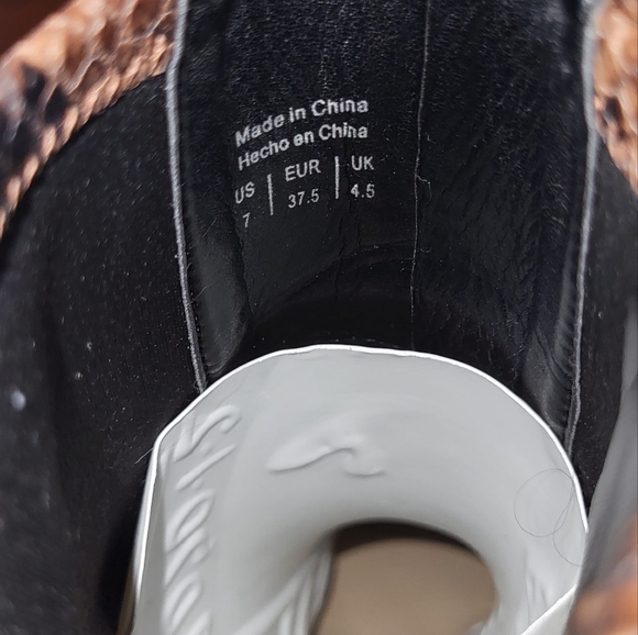 ALDO Aurella Booties in Brown Snake Print Size 7 - Picture 7 of 8